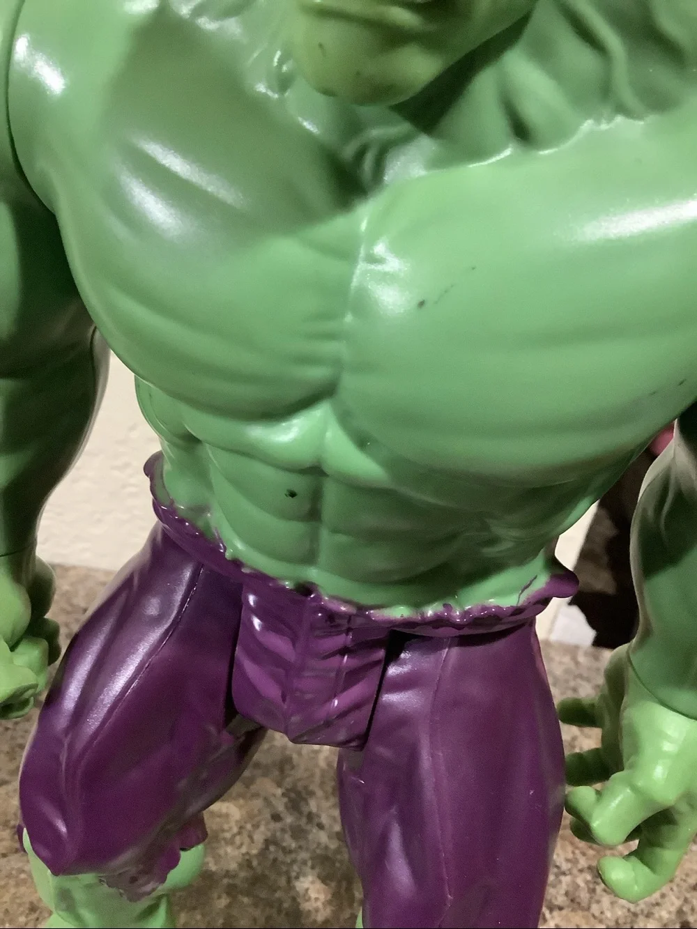 Vintage 2013 Green Hulk Action Figure with Purple Pants - Kids Toys